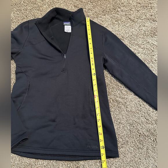 Patagonia Women's Black Quarter-Zip Sweater Fleece Medium - Picture 8 of 10